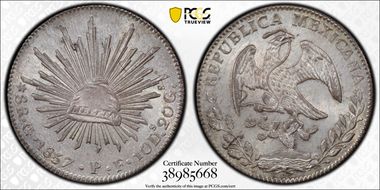 1857-Go PF 8 R Go41 MS64