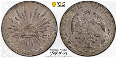 1870-Go FR/YF 8 R Go52 MS63