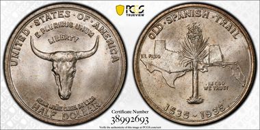 1935 50C Spanish Trail MS67+ 