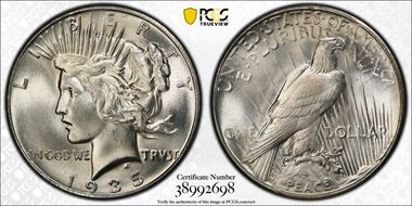 1935 $1 MS65+