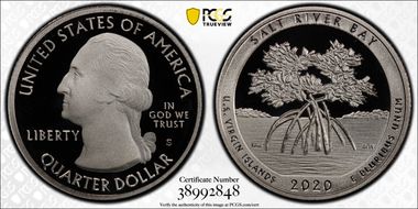 2020-S 25C Salt River Bay NP First Strike PR70DCAM