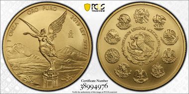 2019-Mo Onza Libertad Gold MS70