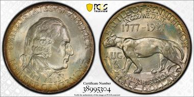 1927 50C Vermont MS67+