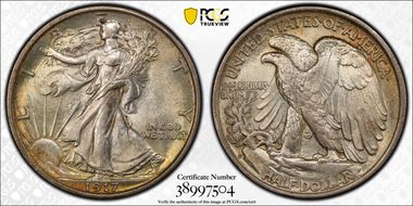 1917-D 50C Reverse MS64+