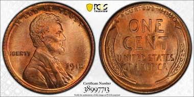 1912 1C MS66+ RD