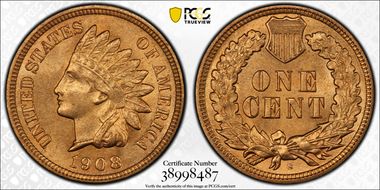 1908-S 1C MS66+ RD