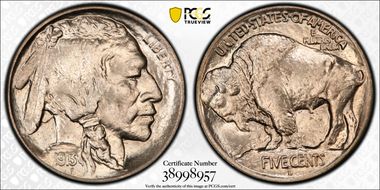 1913-D 5C Type 1 MS66