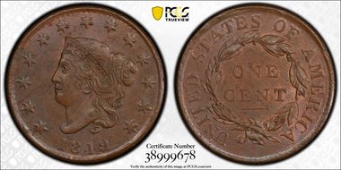 1819 1C Small Date MS63BN