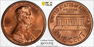 1972 1C Doubled Die Obverse MS67RD