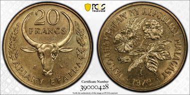 1970 20 Fr F.A.O. MS65