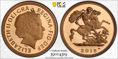 2015 1/2 Sov S-SB7 Ian Rank-Broadley Portrait PR70DCAM