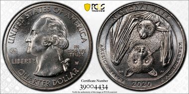 2020-W 25C American Samoa NP V75 Early Find MS65