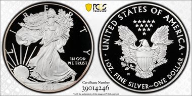 2012-W $1 Silver Eagle PR69DCAM