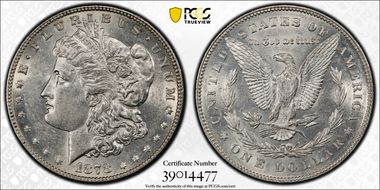 1878 7TF $1 VAM 166 AU55