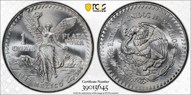 1987-Mo Onza Libertad Ag - DDO MS68