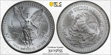1994-Mo Onza Libertad Ag MS67