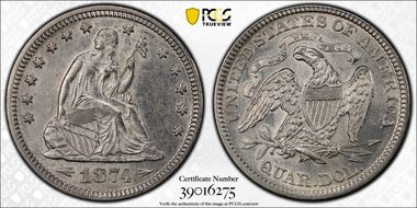 1874 25C Arrows AU55