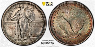 1917-S 25C Type 1 MS62FH