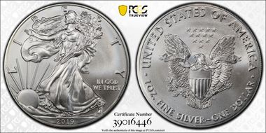 2019 $1 Silver Eagle MS69