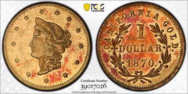 1870 G$1 BG-1205 MS62