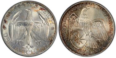 1929-A 3 Mk Waldeck J-337 MS66