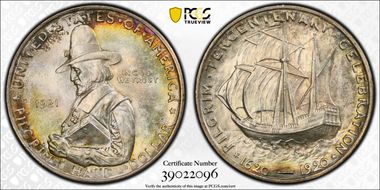 1921 50C Pilgrim MS67+