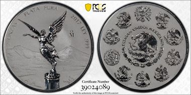 2017-Mo 2 Onza Libertad Ag Rev PR PR70