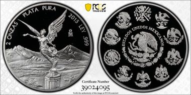 2015-Mo 2 Onza Libertad Ag PR69DCAM