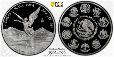 2015-Mo 2 Onza Libertad Ag PR70DCAM