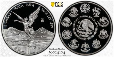 2013-Mo 2 Onza Libertad Ag PR67DCAM