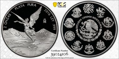 2016-Mo 2 Onza Libertad Ag PR69DCAM