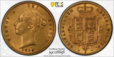 1875-S 1/2 Sov S-3862B AU55