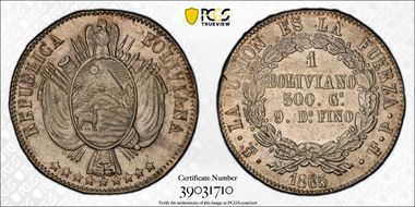 1865/4-PTS FP Boliv KM-152.1 AU58