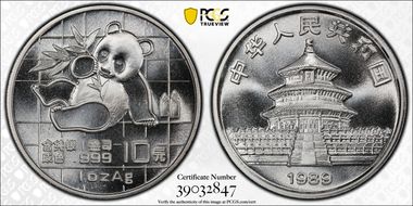 1989 10 Yn Panda Silver PAN-109A MS69