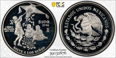 1991-Mo 100 P Save the Children KM-539  Ag PR66DCAM