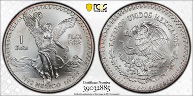 1992-Mo Onza Libertad Ag MS69