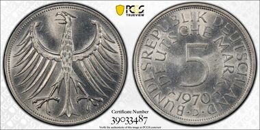 1970-D 5 Mk Regular Issue N1