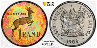 1989 Rand Silver PR67DCAM