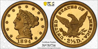 1894 $2.50 PR65+ DCAM