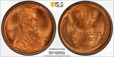 1909-S 1C Lincoln MS67+ RD