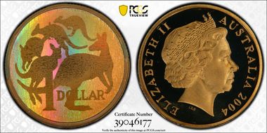 2004 $1 Holographic Kangaroos PR69DCAM