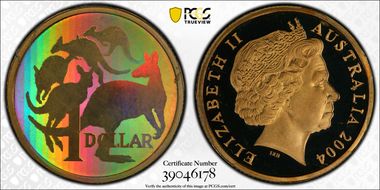 2004 $1 Holographic Kangaroos PR69DCAM