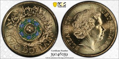 2018 $2 Remembrance Day Rosemary 30th Ann. $2 Coin Colorized MS66