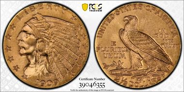 1909 $2.50 MS64