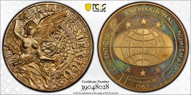 1986-Mo Medal Convention of International Numismatics Brass SP66