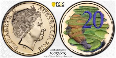 2013 20C Colorized Platypus MS69