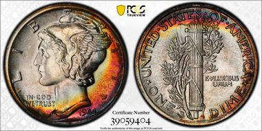 1944-D 10C MS68+ FB