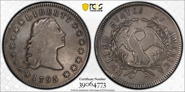 1795 $1 Flowing Hair, BB-27 VF25