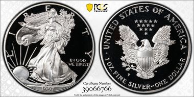 1997-P $1 Silver Eagle PR69DCAM