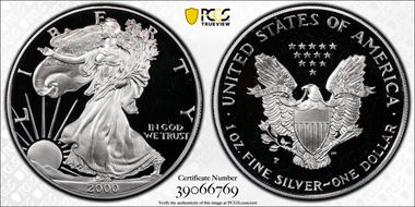2000-P $1 Silver Eagle PR69DCAM